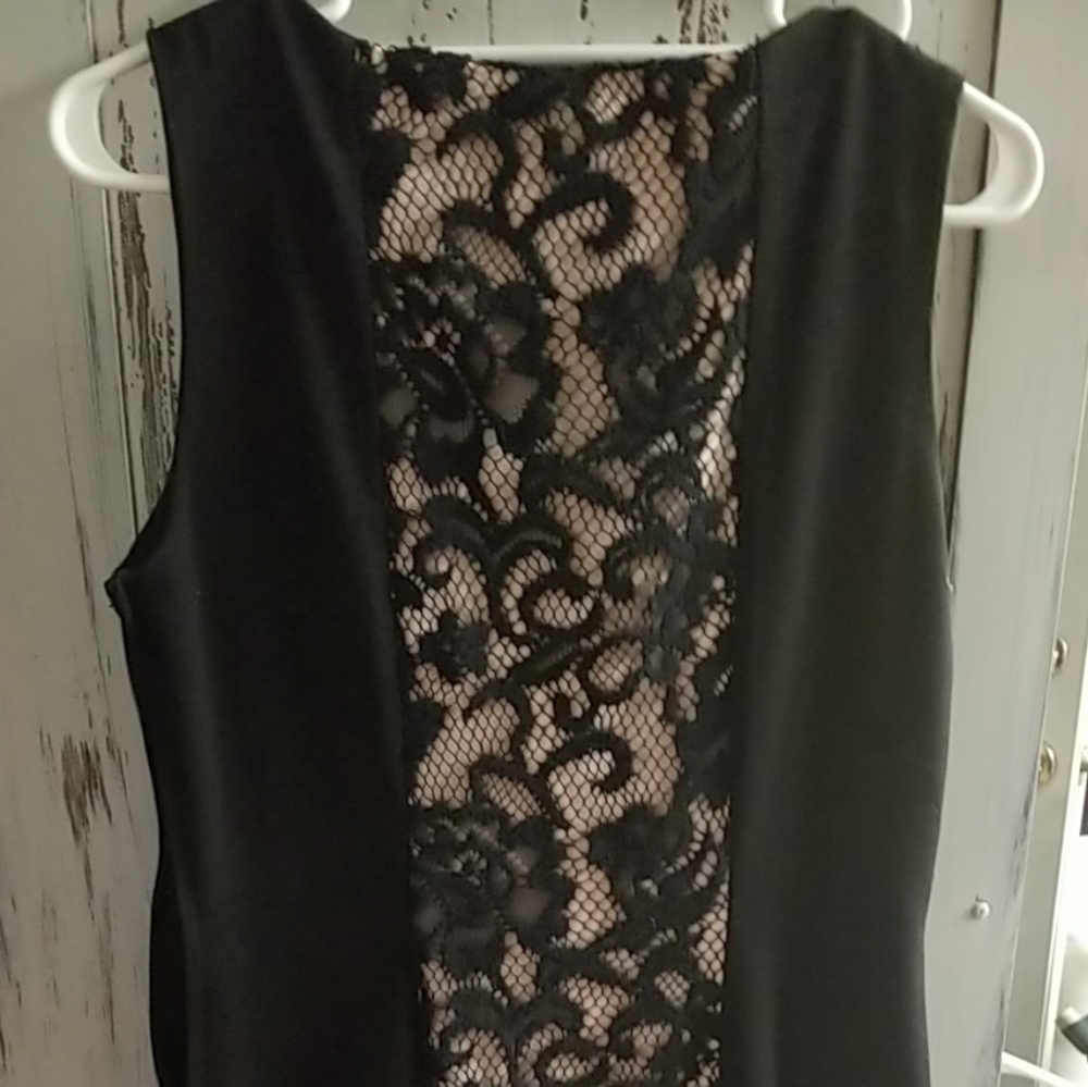 Maurices Black dress with center lace detail